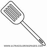 Spatula Coloring Pages Color Colouring Google sketch template