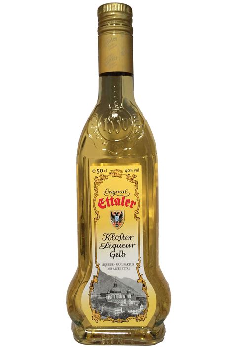 original ettaler kloster liqueur gelb kraeuterlikoer mit honig