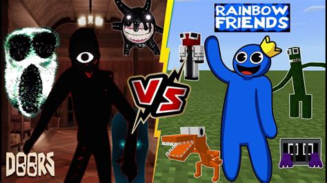 roblox rainbow friends vs roblox doors monsters youtube