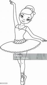 Ballerina Coloring Ballet Stock Cartoon sketch template