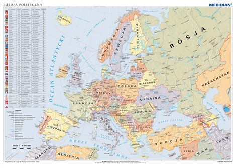 mapa polityczna europy stan na  mapa scienna wydawnictwo edulex