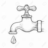 Drop Engraving Leaking Agua Graphicriver Depositphotos Alexanderpokusay Handle Getdrawings Faucets sketch template