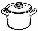 Pot Clipart Drawing Cooking Saucepan Pots Pan Kitchen Outline Transparent Printable Vector Cliparts Clip Crock Olla Cookware Lineart Line Stock sketch template