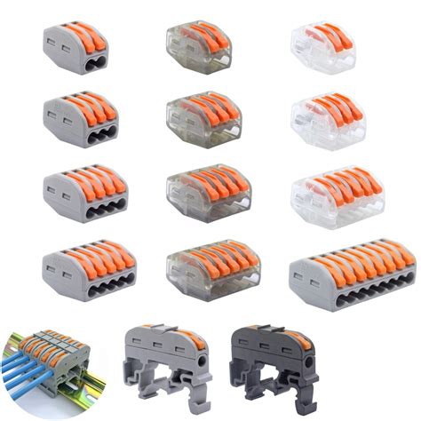 shipping  pcslot  wago mini fast wire connectorsuniversal compact wiring