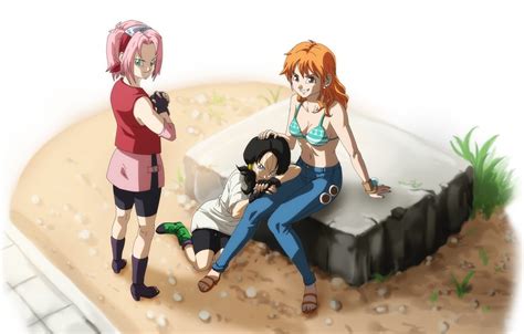 Haruno Sakura Nami And Videl Naruto And 4 More Drawn By