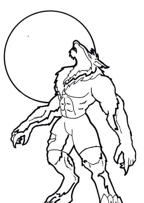 coloring page werewolf images