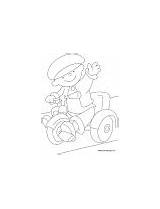 Coloring Tricycle Kids sketch template