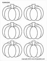 Printable Pumpkin Pumpkins Small Coloring Template Pages Halloween Templates Activities Printables Preschool Firstpalette Shapes Fall Kids Crafts Outline Spanish Cutting sketch template