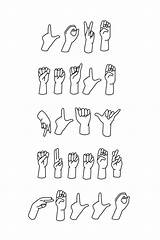 Asl Coloring Hold sketch template