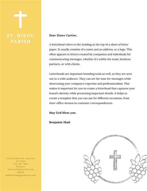 printable customizable church letterhead templates canva