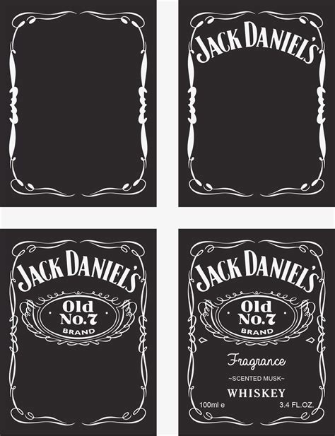 blank jack daniels label template