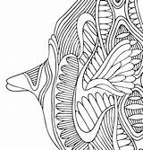 Angelfish Zentangle sketch template