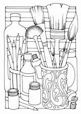 Coloring Pages Supplies Choose Board Printable sketch template
