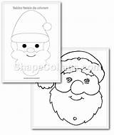 Barba Natale Babbo Ritagliare Sagome sketch template