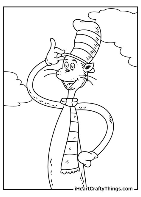 printable cat   hat coloring pages updated