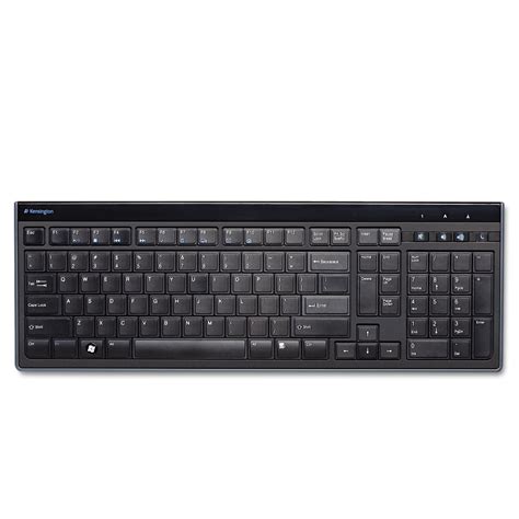slim type standard keyboard  keys black zerbee