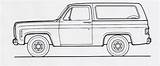 Chevy Blazer Coloring Pages Truck Trucks Drawing Chevrolet Pickup Drawings Sketch Gmc Outline Lifted C10 Toon 1973 Pic2fly Credit Larger sketch template