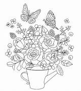 Ramo Colorare Bouquets sketch template