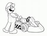 Coloring Kart Mario Pages Popular sketch template