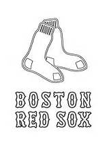 Sox Coloring Red Boston Logo Mlb Pages Printable sketch template