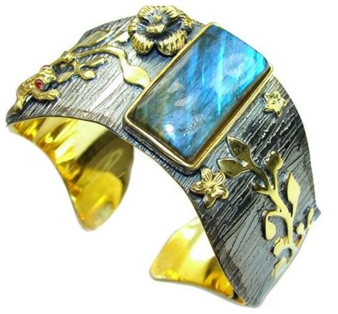 stunning aaa blue labradorite gold plated rhodium plated