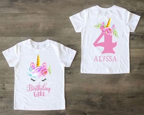 unicorn shirt birthday girl shirt  birthday shirt  birthday