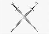 Swords Crossed Kindpng sketch template