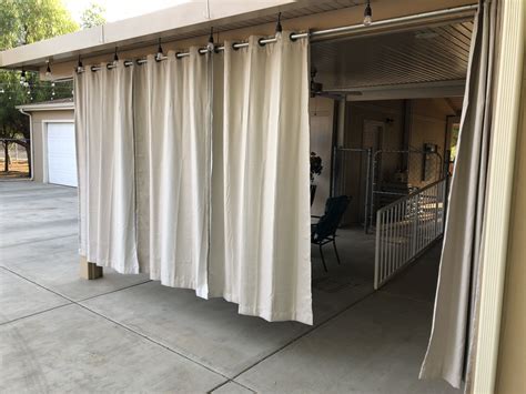 hang drapes   alumawood patio cover