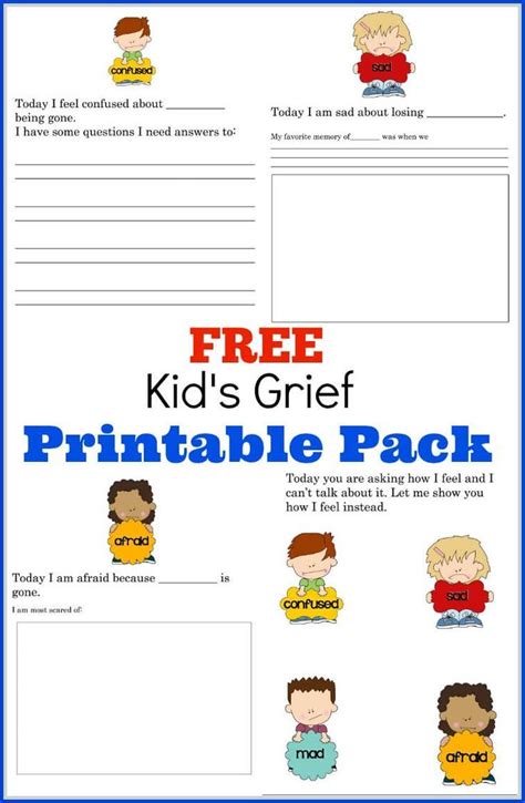 child handle grief  printable grief pack grief