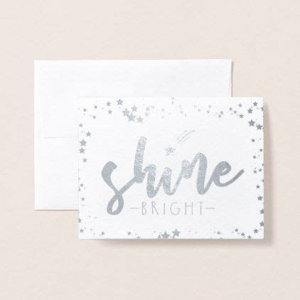 shine bright foil card holiday card diy personalize design template