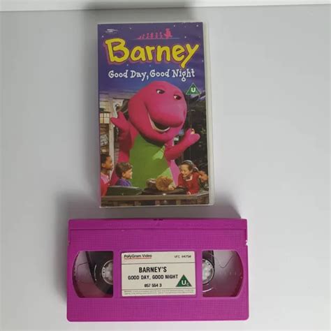 barneys good day good night vhs video tested working excellent