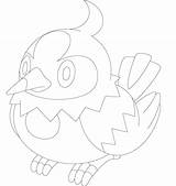 Starly Pokemon Pages Coloring Color Coloringpagesonly sketch template