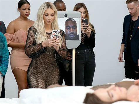 kim kardashian visited her silicone double at kanye s