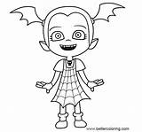 Vampirina Coloring Pages Outline Printable Kids Color sketch template