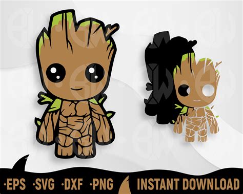 baby groot svg baby groot cut file  cricut silhouette etsy singapore