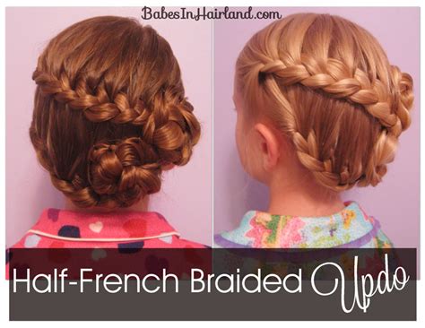 half french braided updo babes in hairland