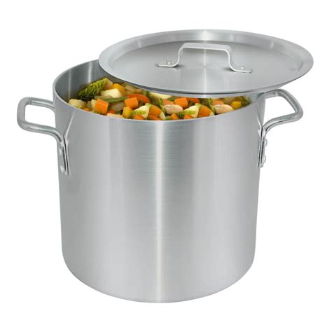 quarts aluminum stock pot  lid kitchen pro