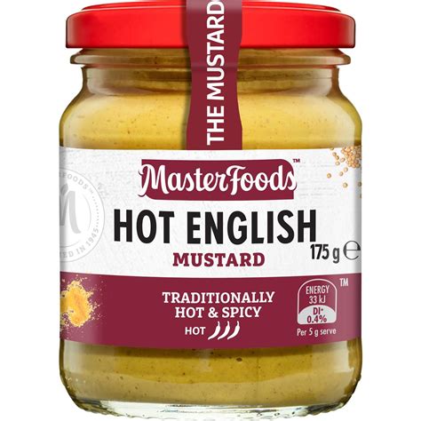 calories  masterfoods hot english mustard calorie counter australia