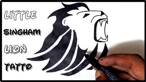 drawing lion head  singham lion tattoo scribb love tattoo design