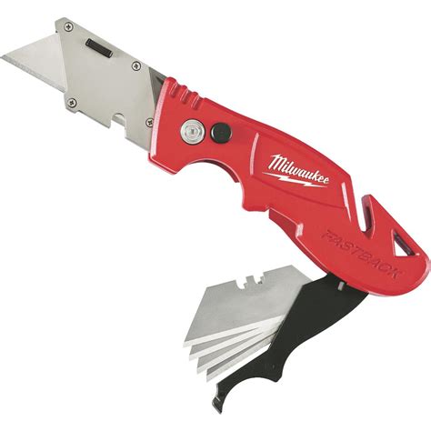 buy milwaukee fastback folding utility knife  blade storage red