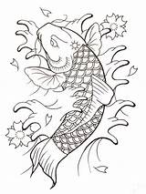 Coloring Koi Fish Pages Adult Tattoo Adults Onfire Uncolored Him Nice Color Printable Recommended Tattooimages Biz sketch template