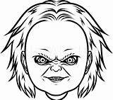 Chucky Coloring Scary Dragoart Chuckie Myers Childs Movie Characters Colorear Sketch Clipartmag sketch template