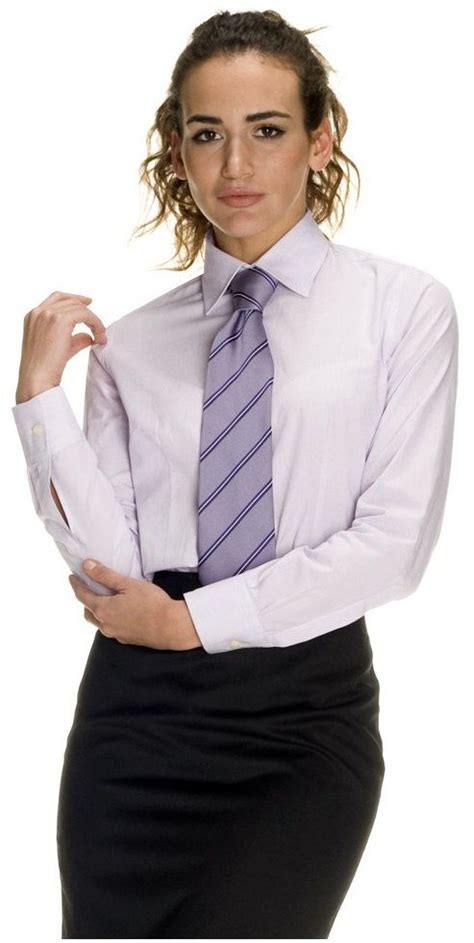 dressed for work in shirt tie and pencil skirt women