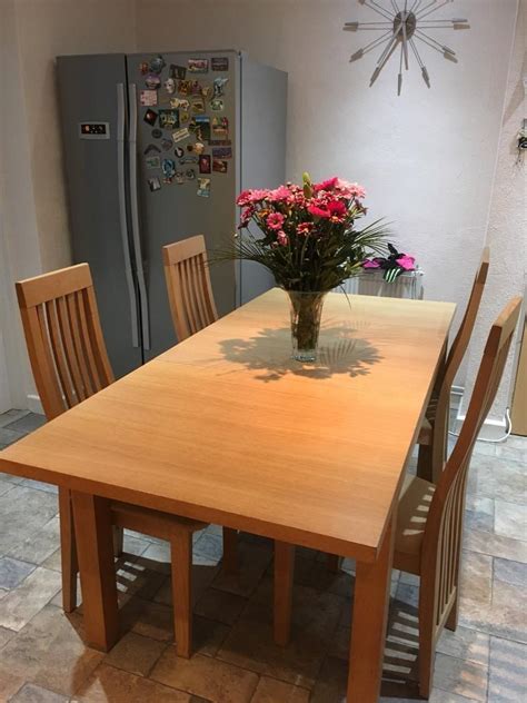light oak dining table   chairs  whitwick leicestershire gumtree
