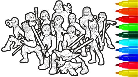 star wars coloring pages star wars colouring pages  kids youtube