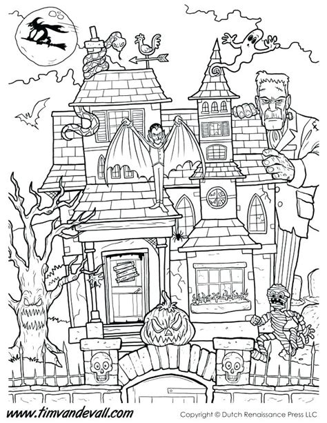 haunted mansion coloring pages  getcoloringscom  printable