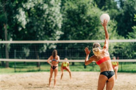 premium photo beach volleyball