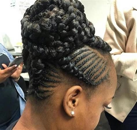ghana braids updos cornrows jumbo ponytail short