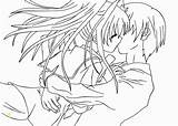Anime Coloring Pages Couple Kiss Kissing Cute Shugo Chara Couples Printable Pertaining Encourage Really Hugging Boy Color Girl Colouring Getdrawings sketch template