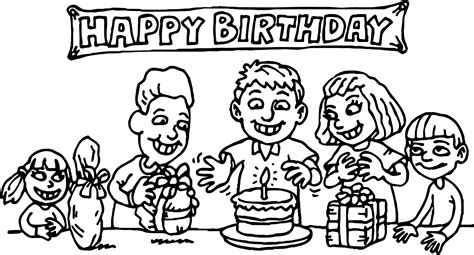 kids birthday party coloring page wecoloringpagecom